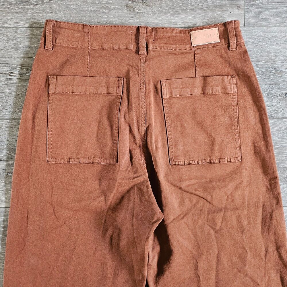 NWT Pistola Penny Super High Rise Wide Leg Pants Womens 30 in Spice Stretch Boho - Picture 4 of 6